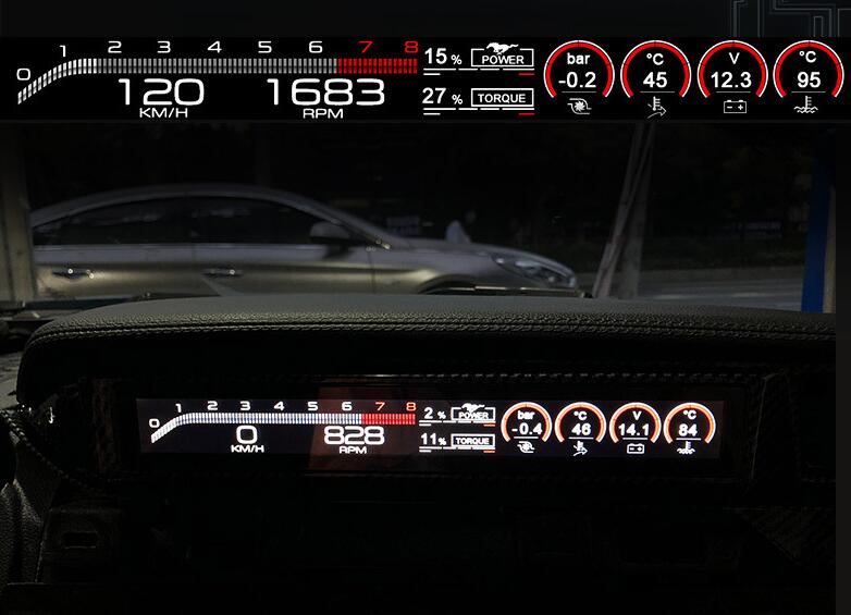 2015-2023 Ford Mustang Passenger Side LCD Screen Liquid Racing Instrument Display