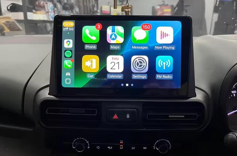 Citroën Berlingo, Peugeot Partner & Opel Combo 2018-2024 10.1" 2K QLED Touchscreen Head Unit – Apple CarPlay & Android Auto Radio Replacement Upgrade