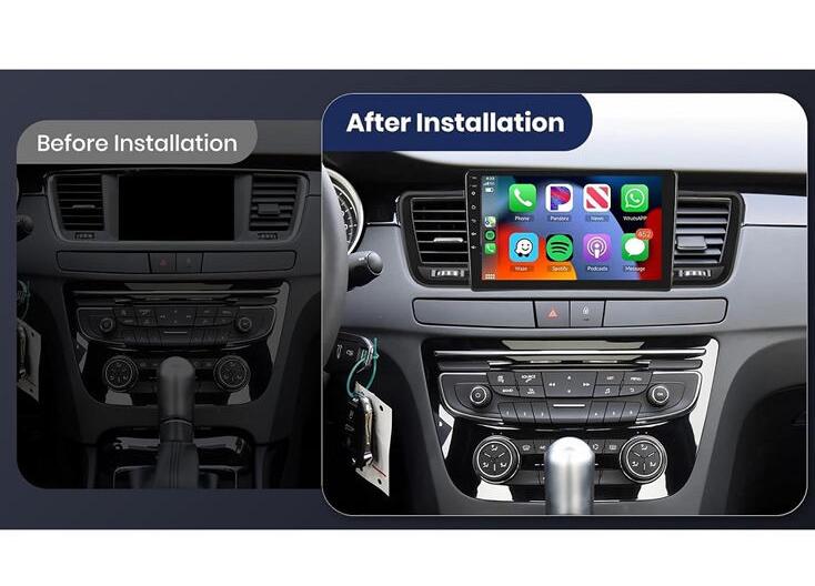 Peugeot 508 2011-2018 10.1" 2K QLED Touch Screen Head Unit with Wireless Apple CarPlay & Android Auto