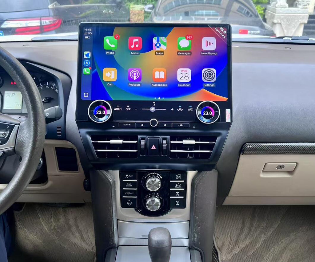 Toyota Prado 150 2010-2021 16.8" Big QLED Touch Screen Radio Wireless CarPlay Android Auto Head Unit