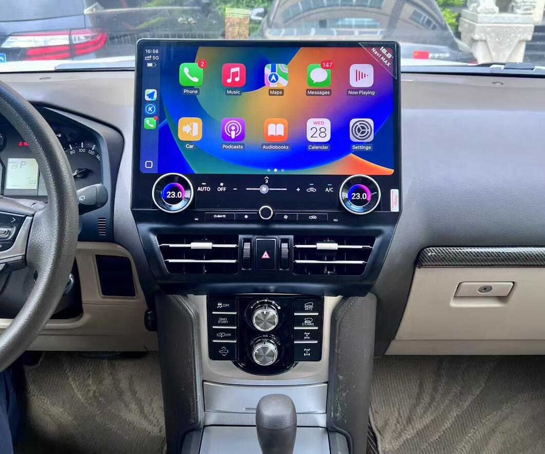 Toyota Prado 150 2010-2021 16.8" Big QLED Touch Screen Radio Wireless CarPlay Android Auto Head Unit