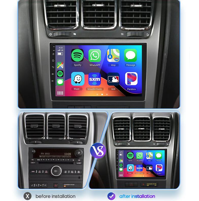 10.1" QLED 2K Android CarPlay Head Unit Radio Replacement for Chevy GMC Buick - 2006-2014 Touchscreen Stereo Upgrade