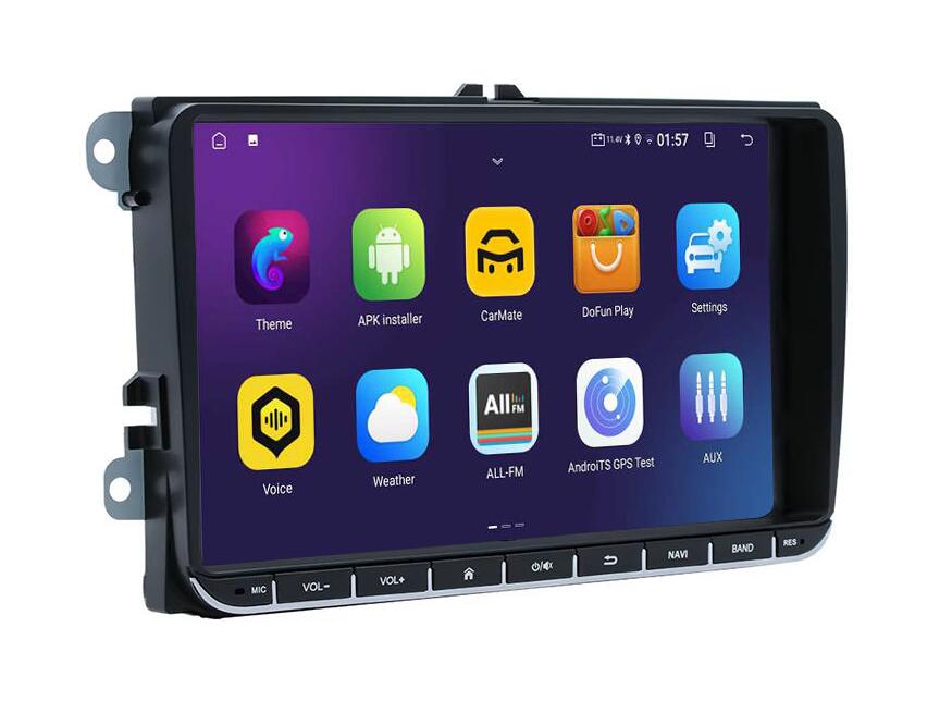 Universal 9" QLED Android Head Unit for VW Volkswagen Jetta Tiguan Golf Polo Passat SEAT Skoda Octavia Wireless CarPlay Android Auto Car Stereo GPS