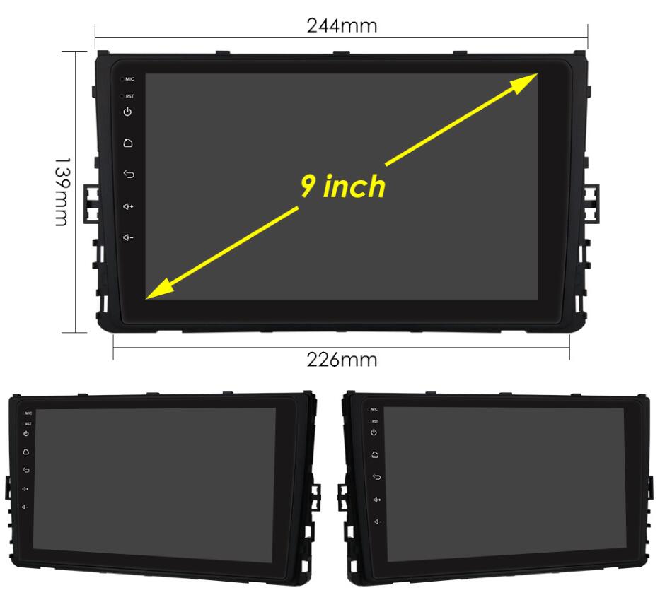 9-Inch 2K Radio Replacement for 2018-2022 VW Volkswagen MQB – Wireless CarPlay & Android Auto Touch Screen Stereo Upgrade for Polo, T-Cross, Taos, Tiguan, Jetta, Atlas, Golf, T-Roc & Virtus