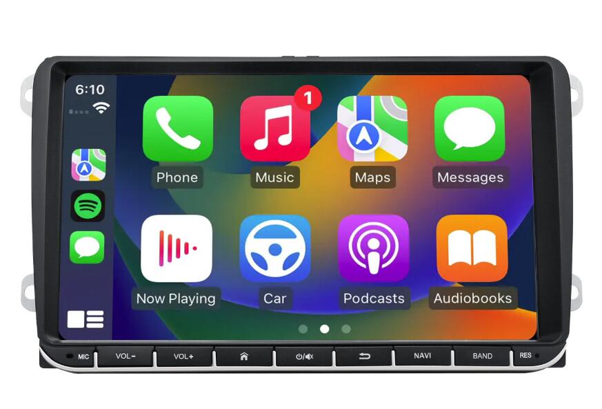 Universal 9" QLED Android Head Unit for VW Volkswagen Jetta Tiguan Golf Polo Passat SEAT Skoda Octavia Wireless CarPlay Android Auto Car Stereo GPS