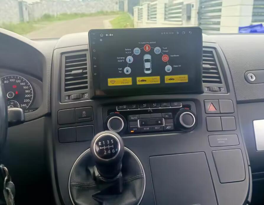 9" QLED Android Head Unit for Volkswagen Transporter T5 Multivan Caravelle California 2003-2015 Wireless CarPlay Android Auto GPS Navigation Car Stereo