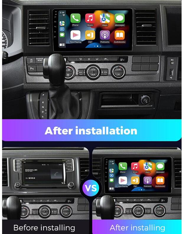 9" OEM Style Android Head Unit for Volkswagen Transporter T6 Multivan Caravelle California 2015-2020 Wireless CarPlay Android Auto Touch Screen Car Stereo GPS